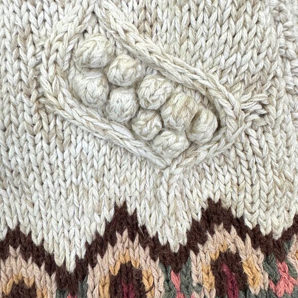 Heirloom Collectibles Womens Vintage 90s Knit Cardigan Sweater Sz M Floral Ramie - Picture 4 of 9